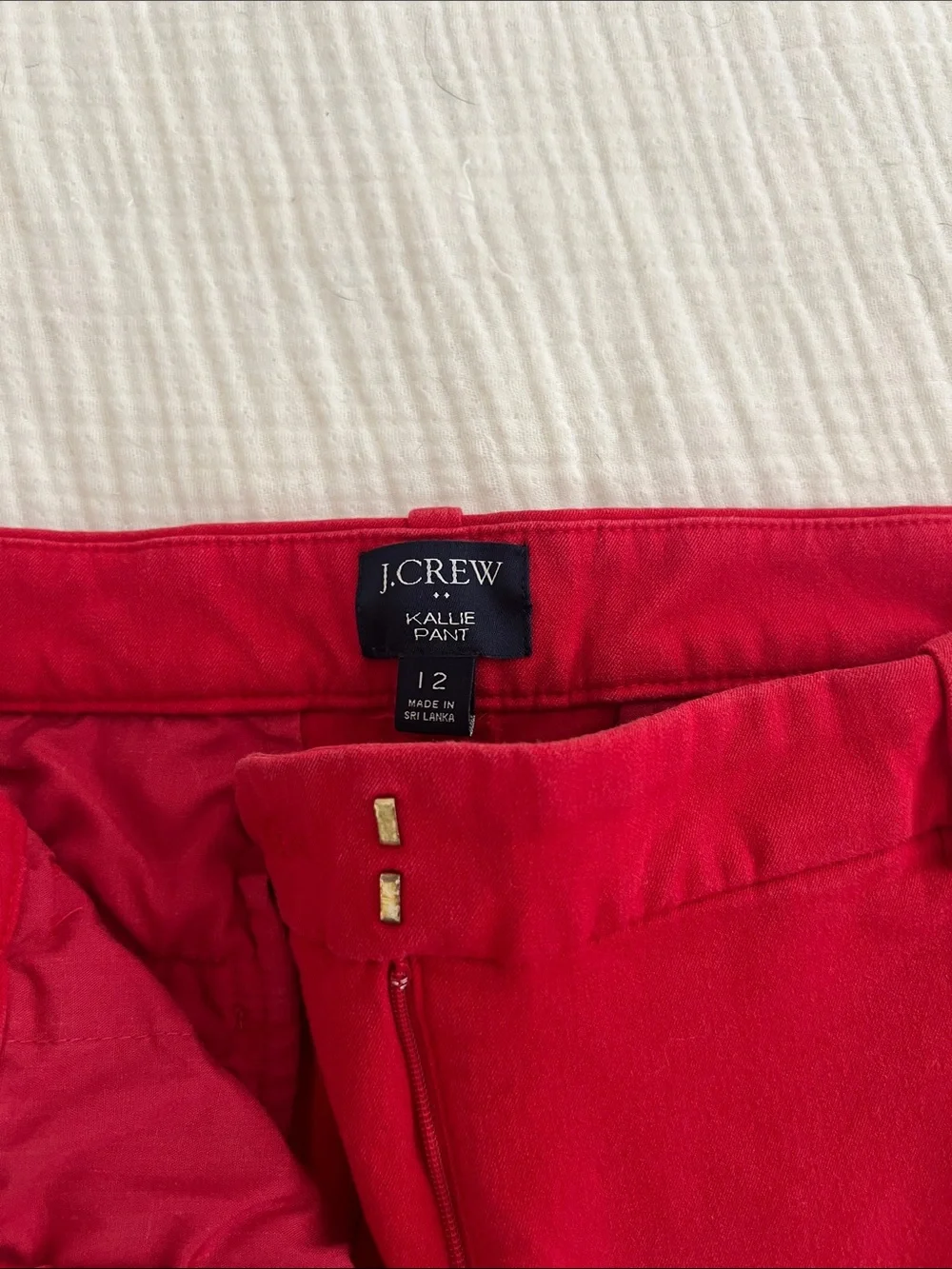 J. Crew Kallie Red Women's  Chinos